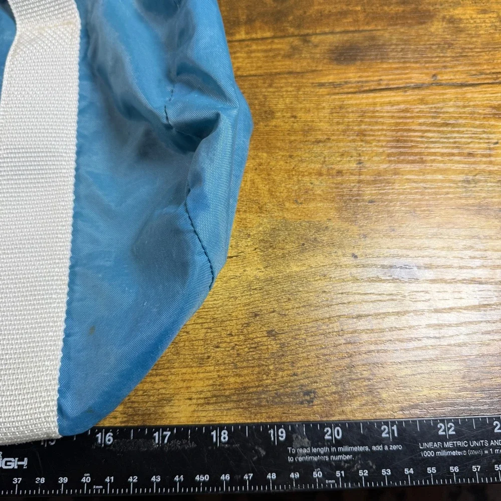 Nike Vintage Logo Blue Nylon Duffle Bag Small Unisex OSFA
